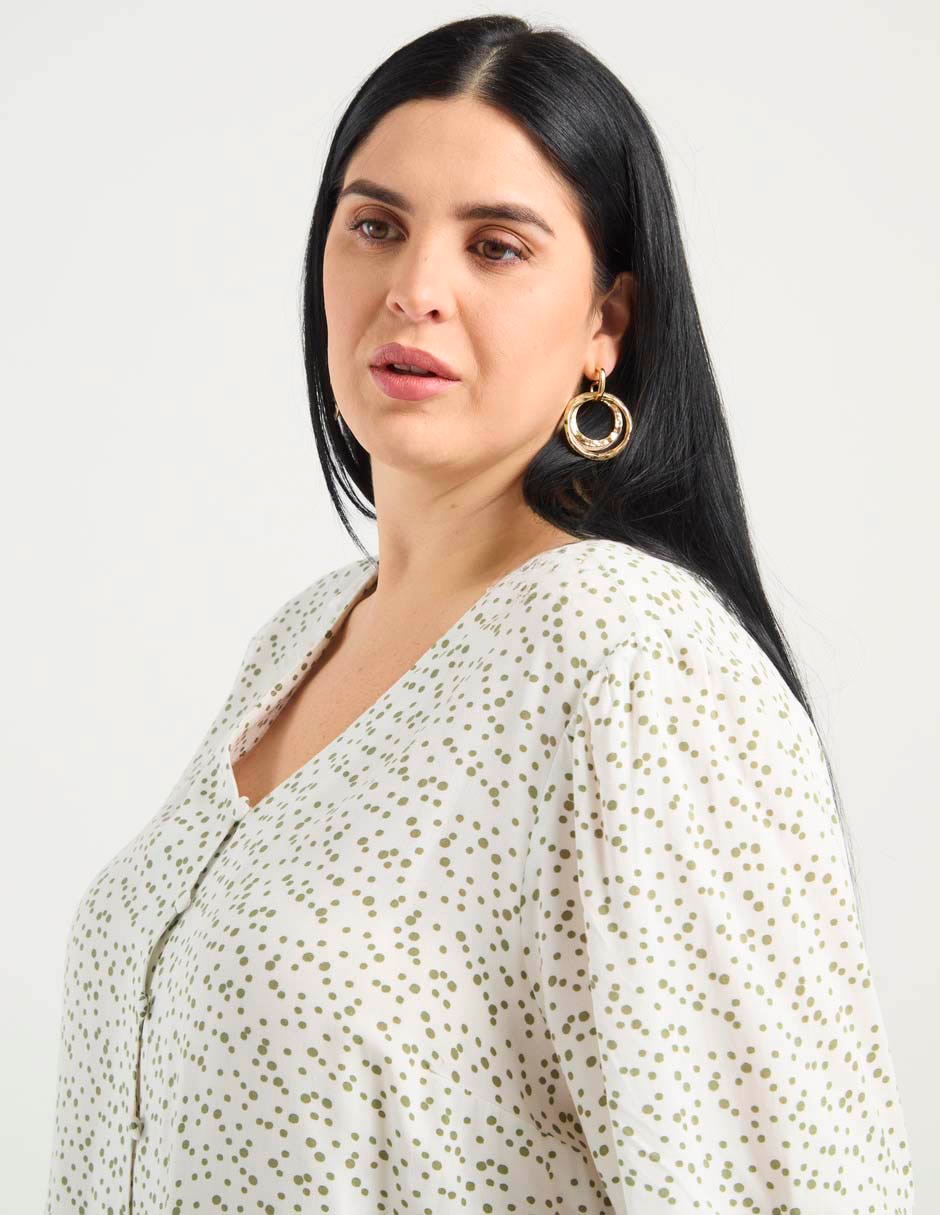 Blusa manga al codo para mujer 4