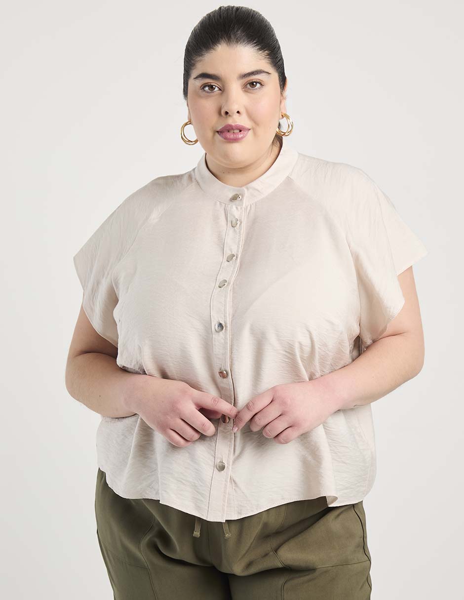 Blusa manga corta para mujer