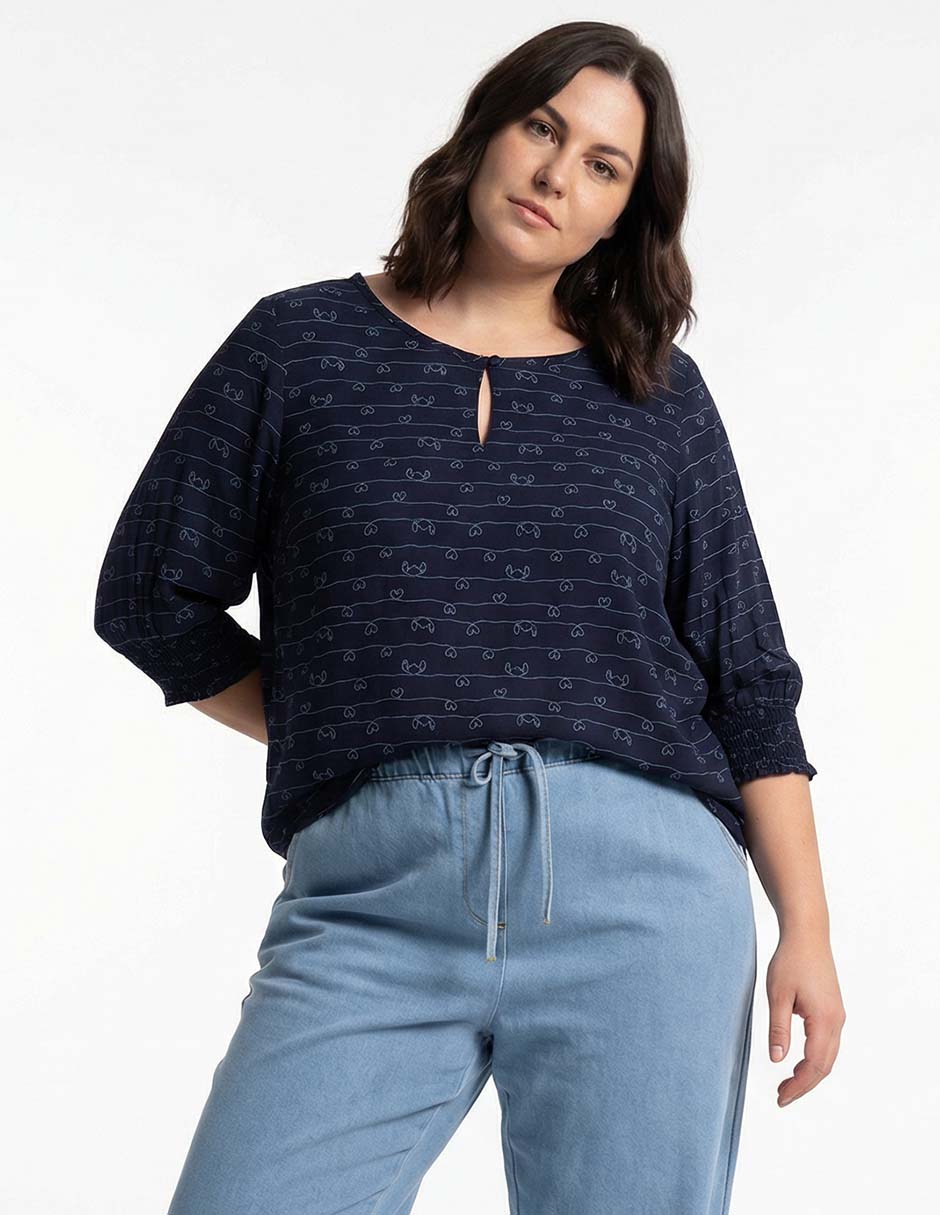 Blusa manga 3/4 para mujer Blusa manga 3/4 para mujer