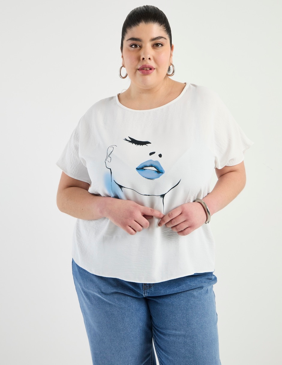 Blusa Contempo Plus manga corta para mujer 2