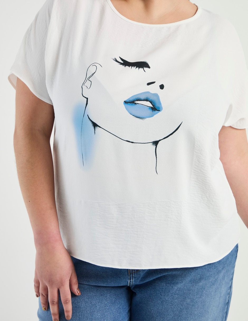 Blusa Contempo Plus manga corta para mujer 5