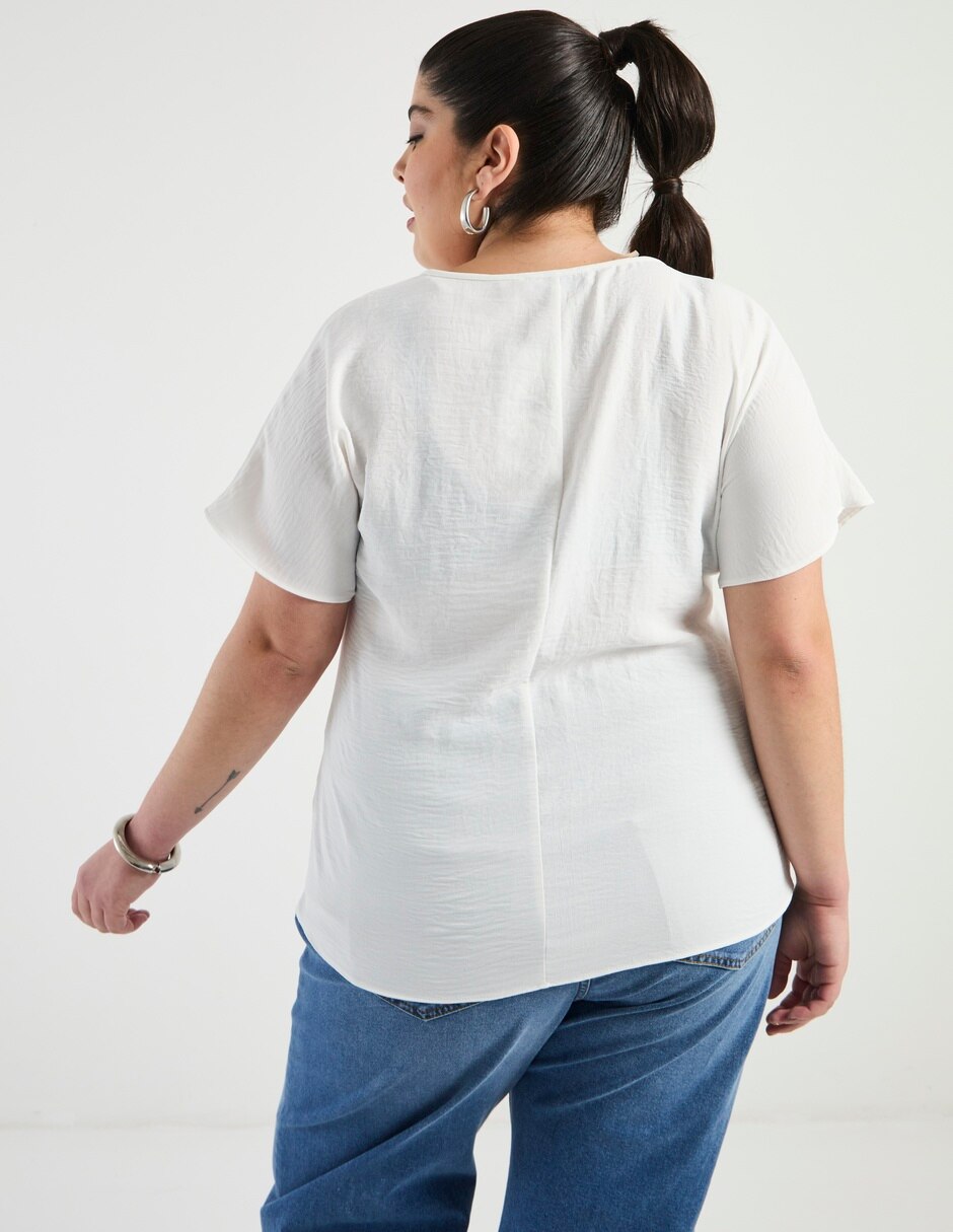 Blusa Contempo Plus manga corta para mujer 6