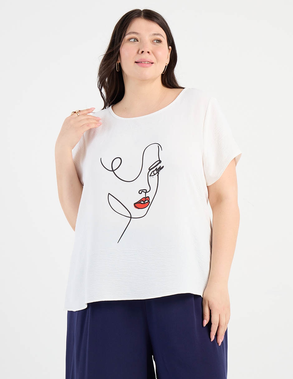Blusa manga corta para mujer 2