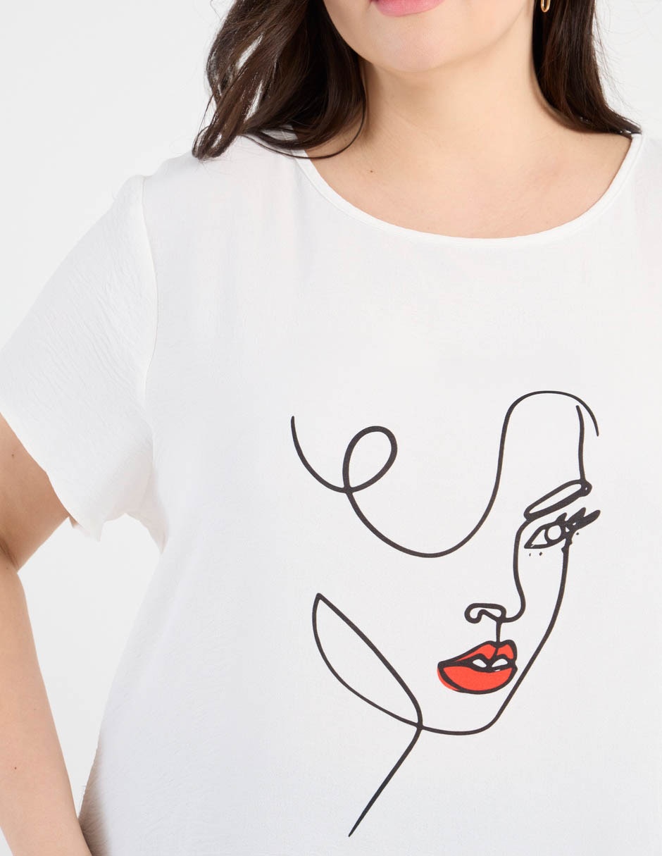 Blusa manga corta para mujer 4