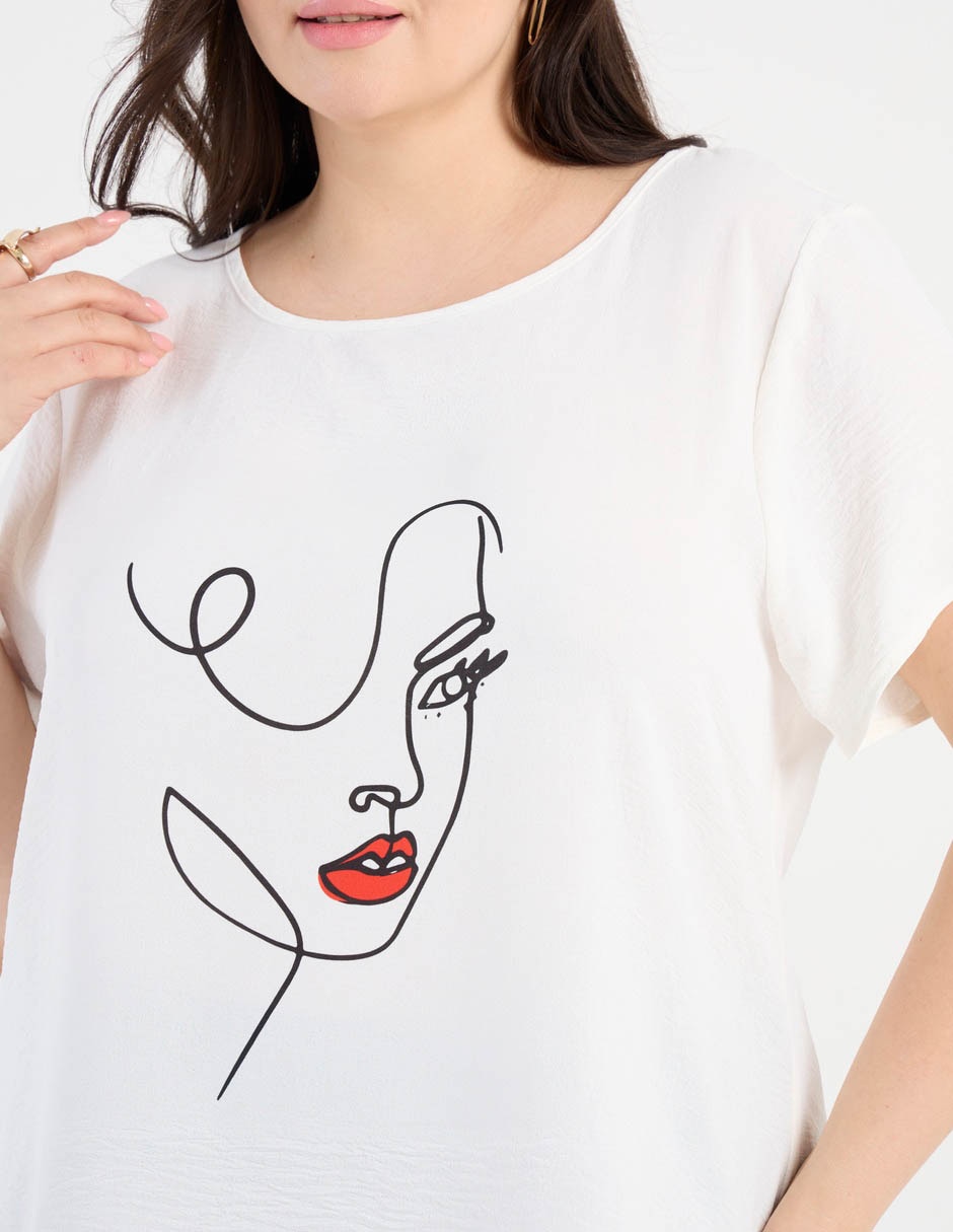Blusa manga corta para mujer 5