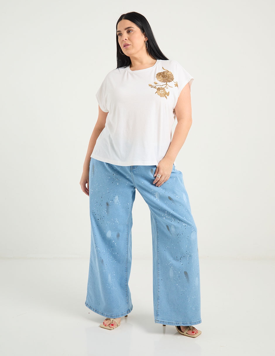 Playera manga corta cuello redondo para mujer 3