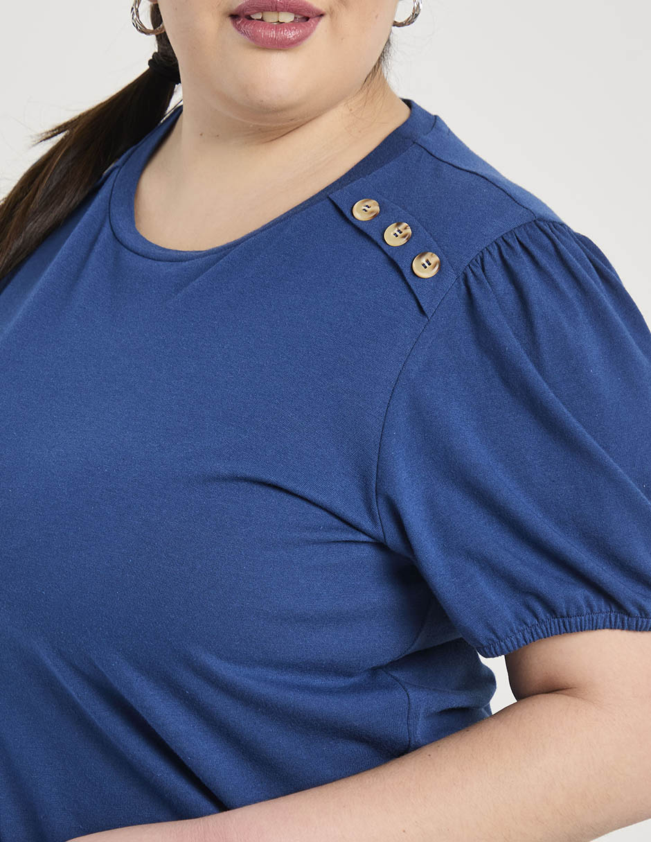 Playera manga corta cuello redondo para mujer 5