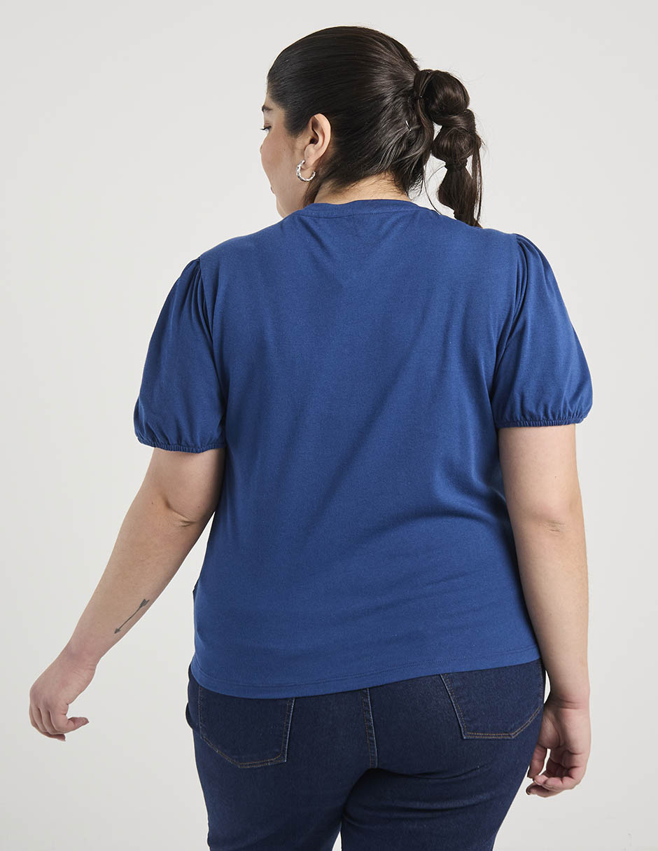 Playera manga corta cuello redondo para mujer 6