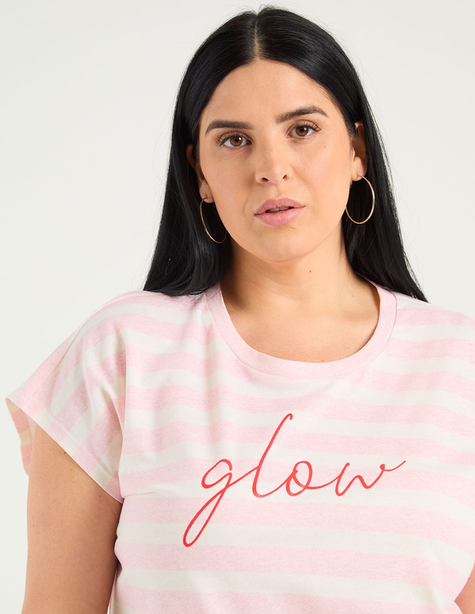 Playera manga corta cuello redondo para mujer 4