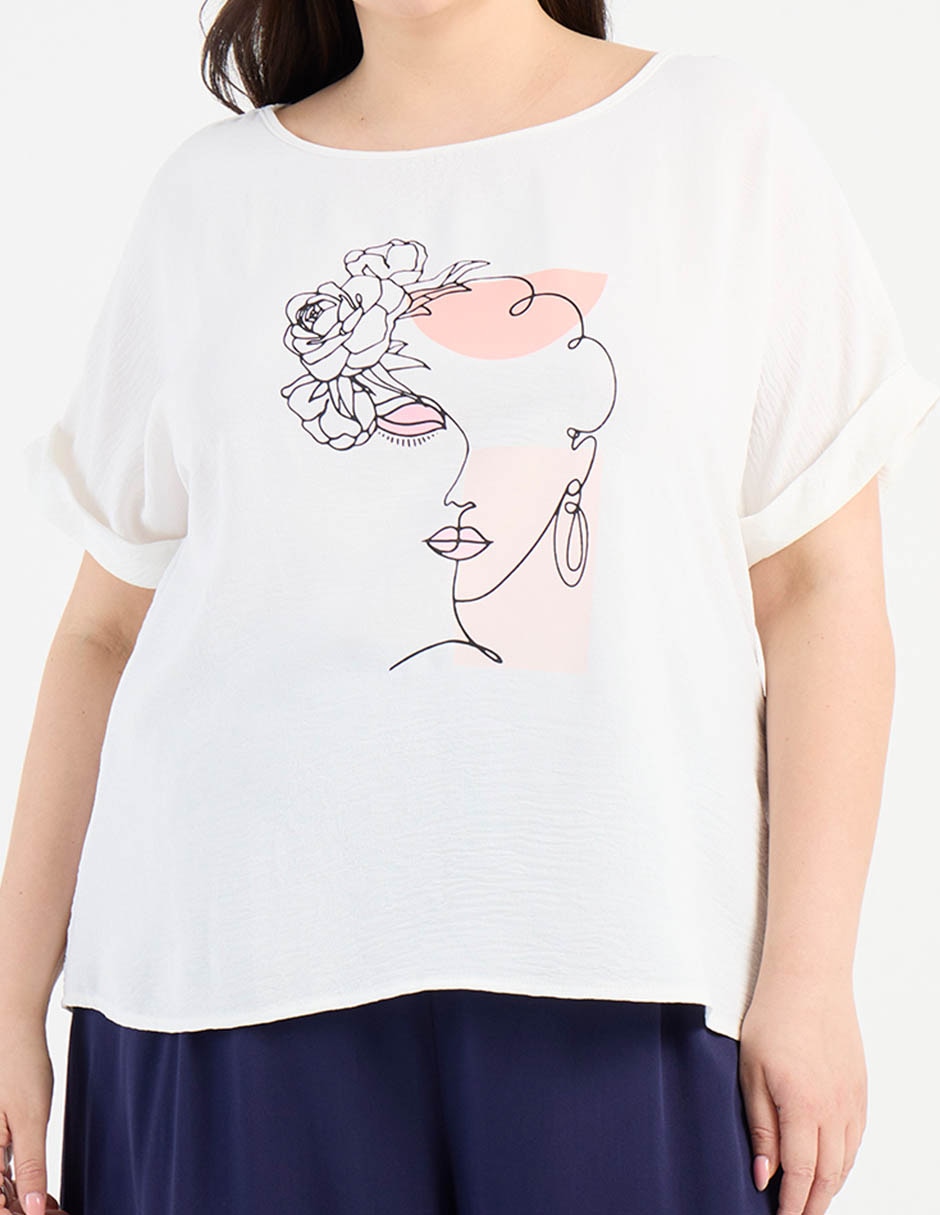 Blusa manga corta para mujer 4