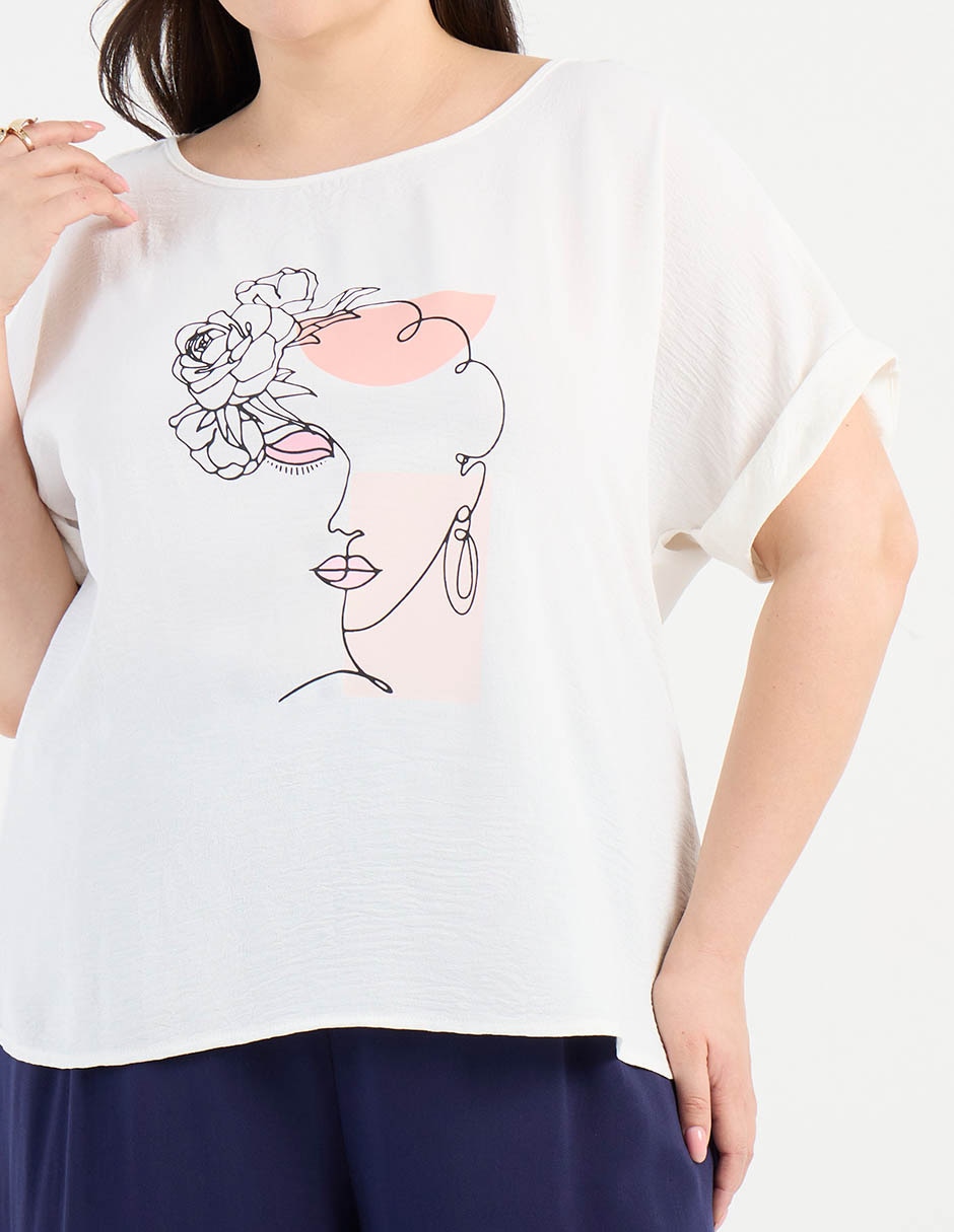 Blusa manga corta para mujer 5