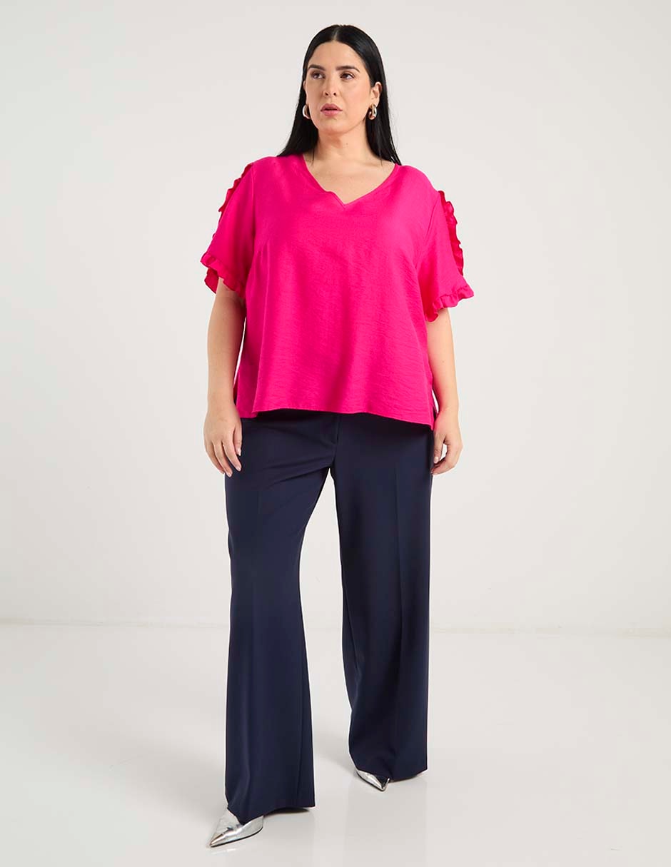 Blusa manga al codo para mujer 3