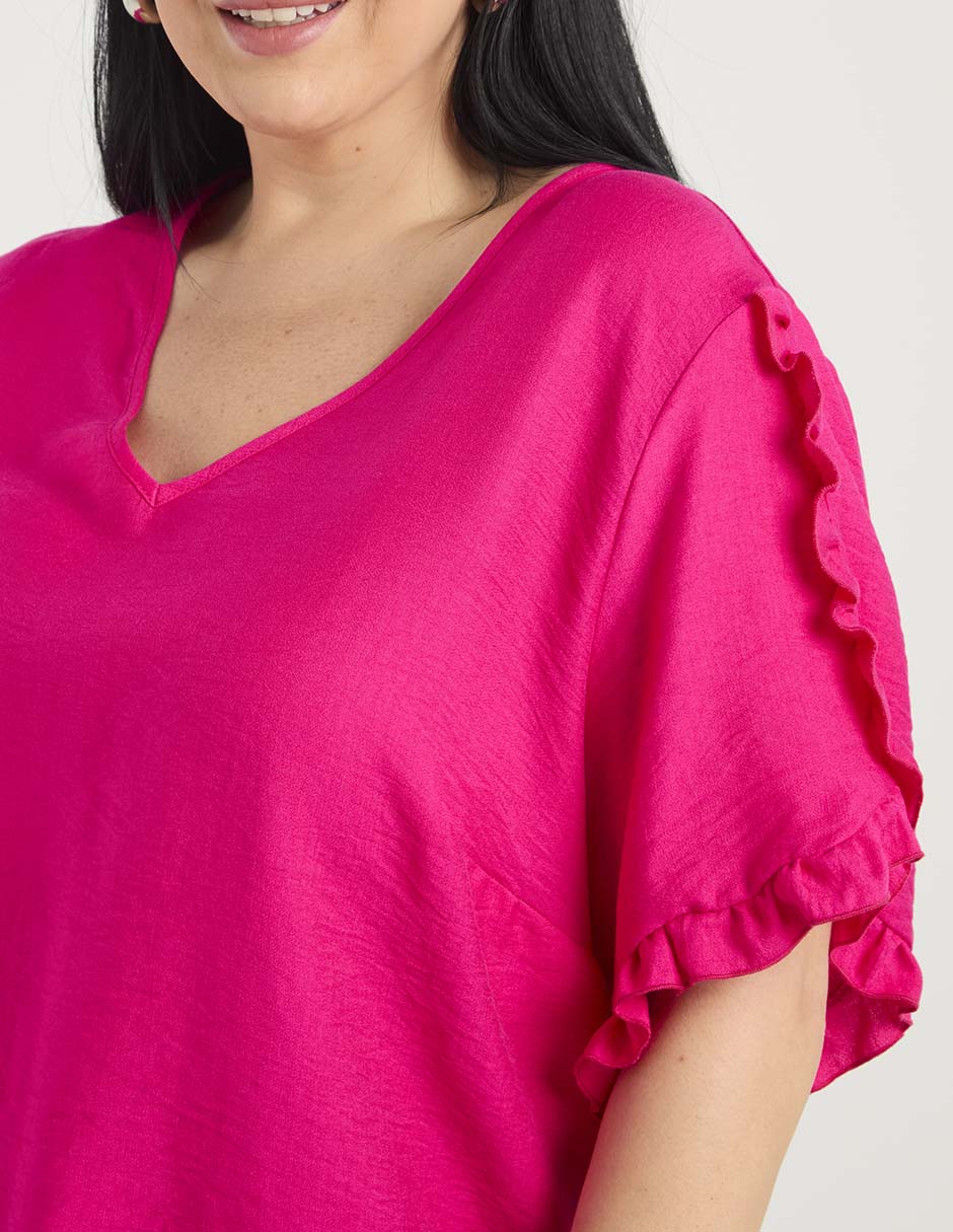Blusa manga al codo para mujer 4