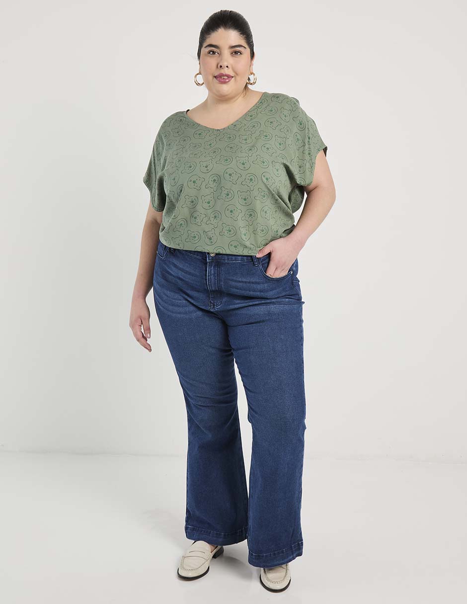 Jeans straight a la cintura para mujer 2