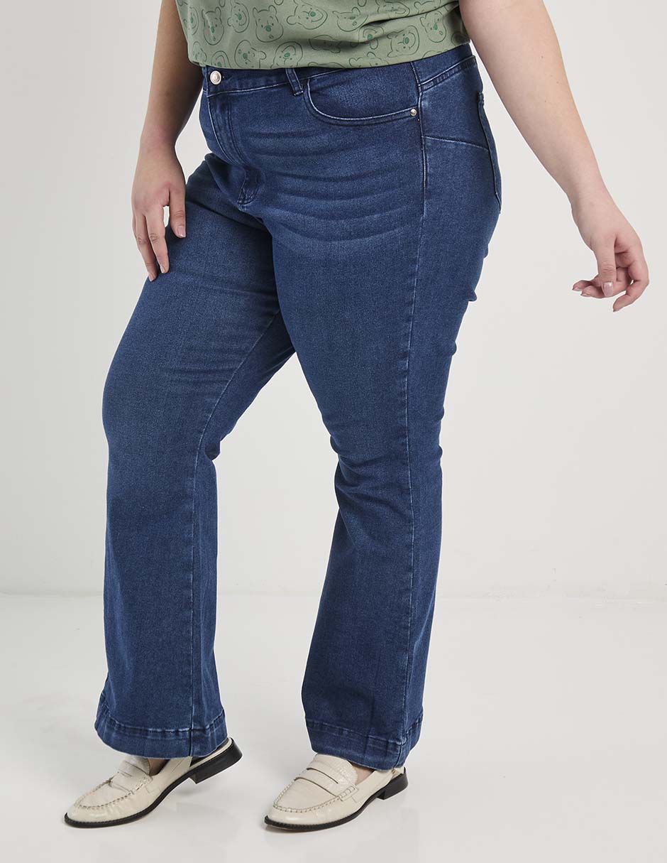 Jeans straight a la cintura para mujer 4