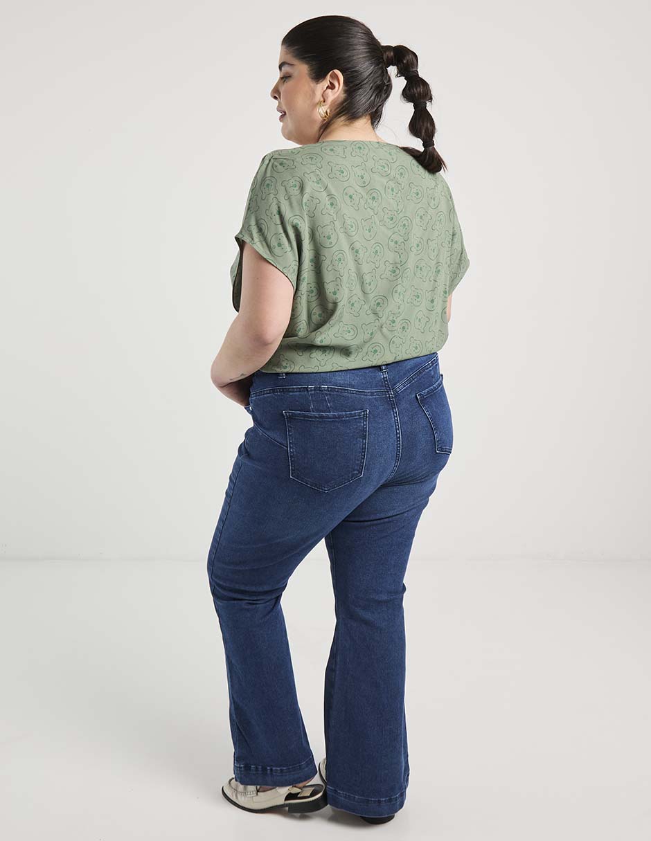 Jeans straight a la cintura para mujer 6