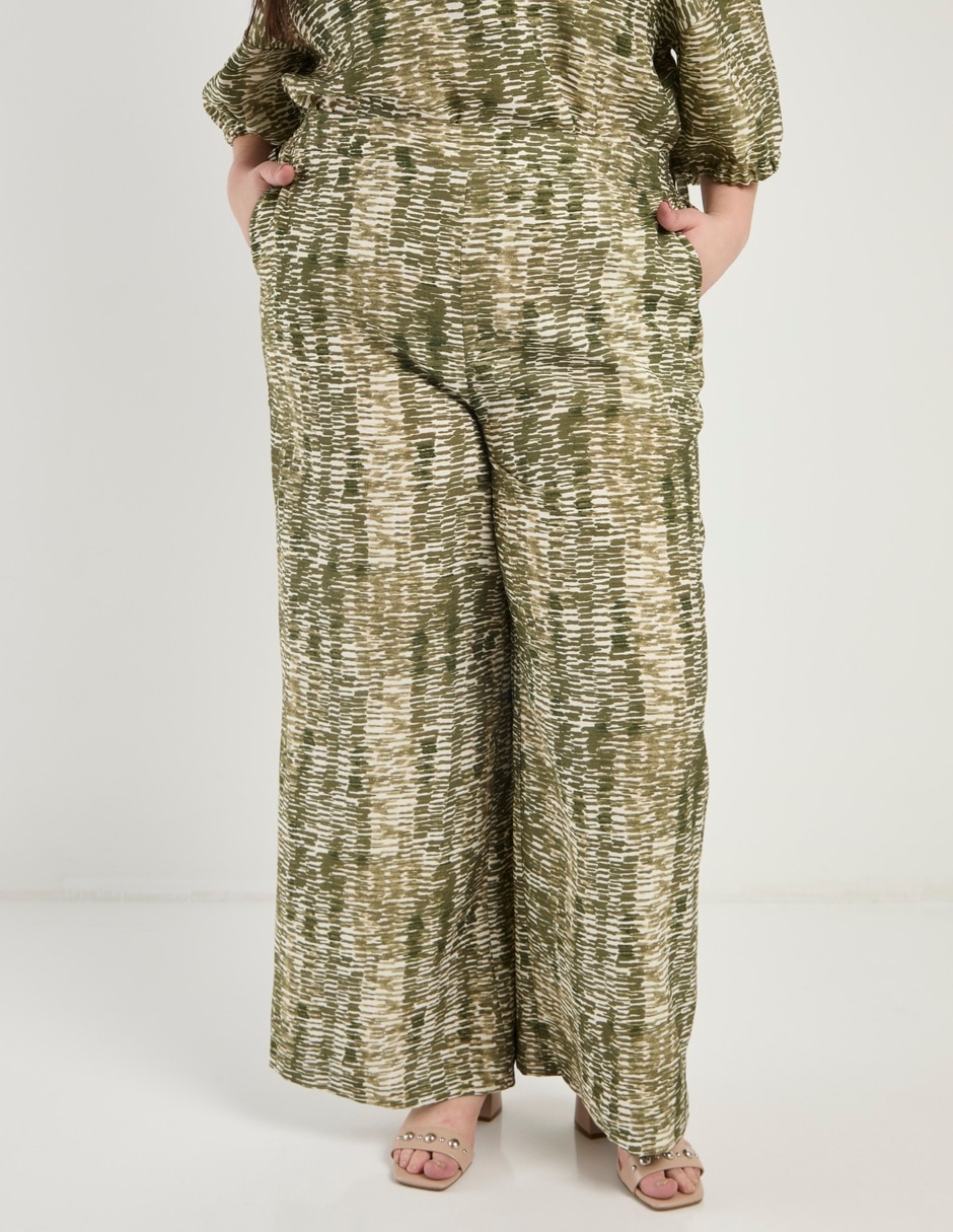 Pantalón coulotte amplio para mujer