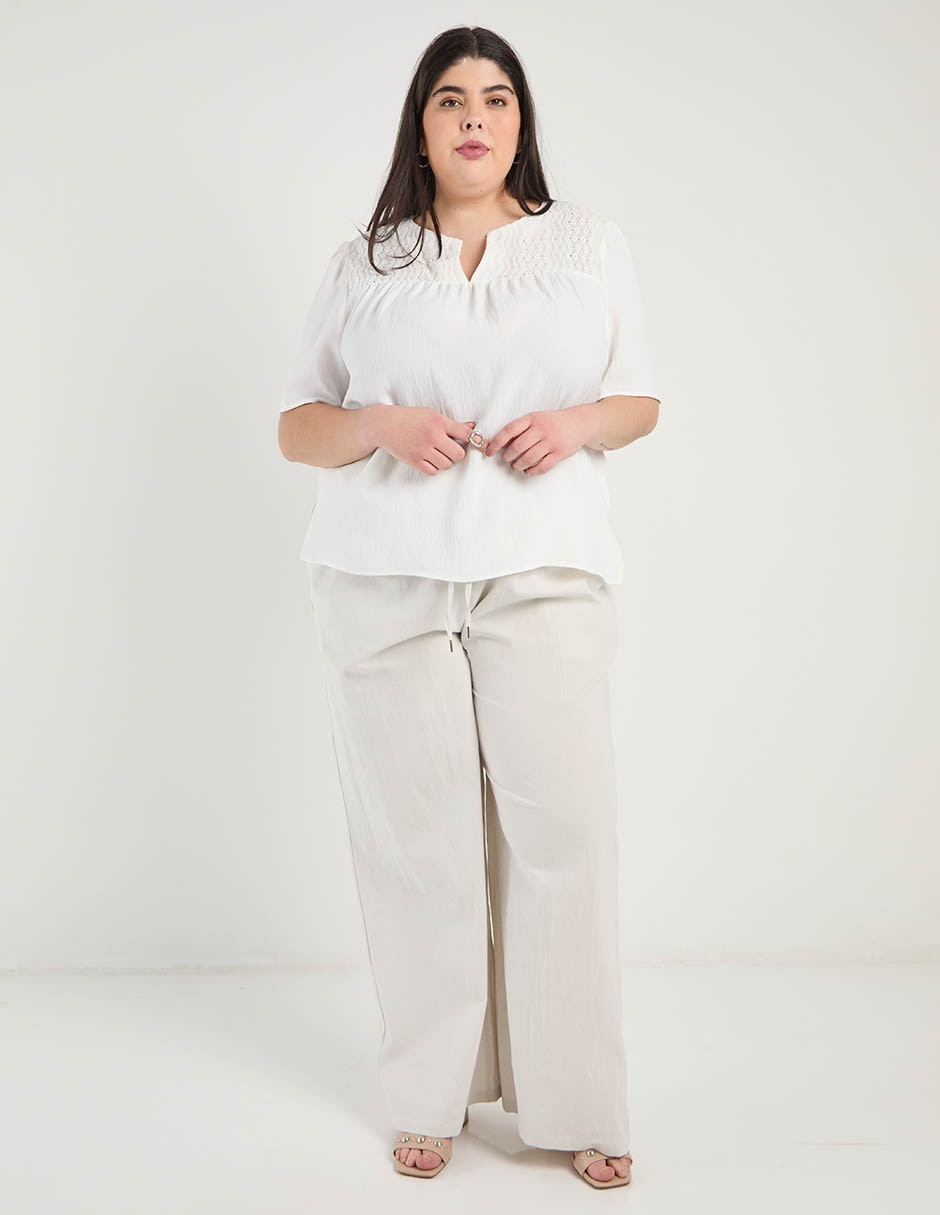 Blusa manga corta para mujer 3