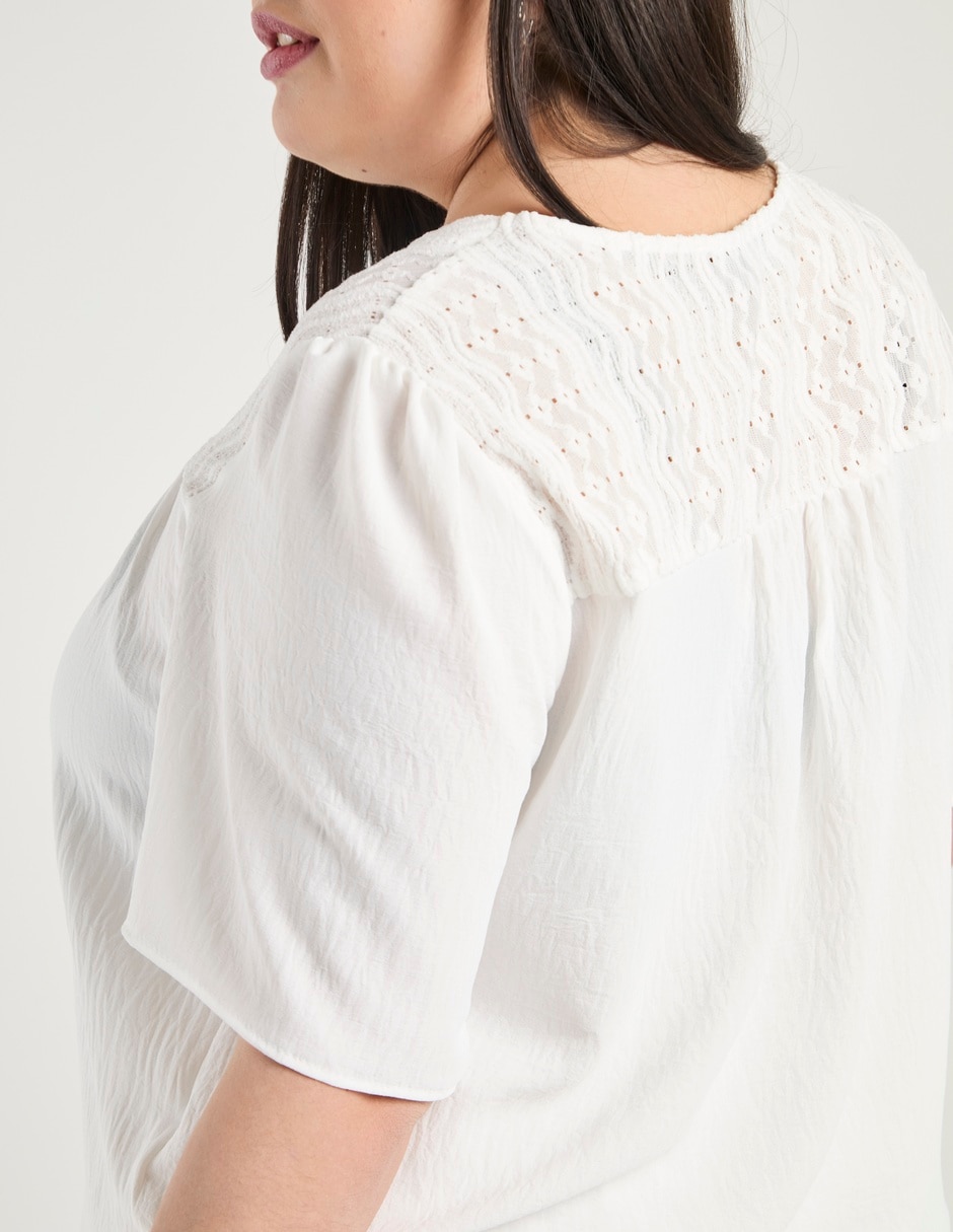 Blusa manga corta para mujer 5