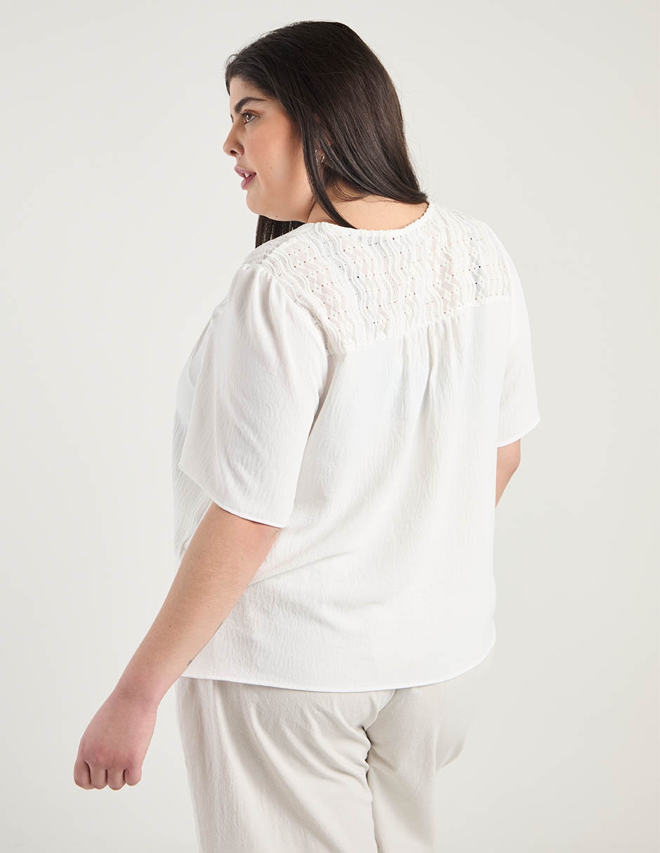 Blusa manga corta para mujer 6