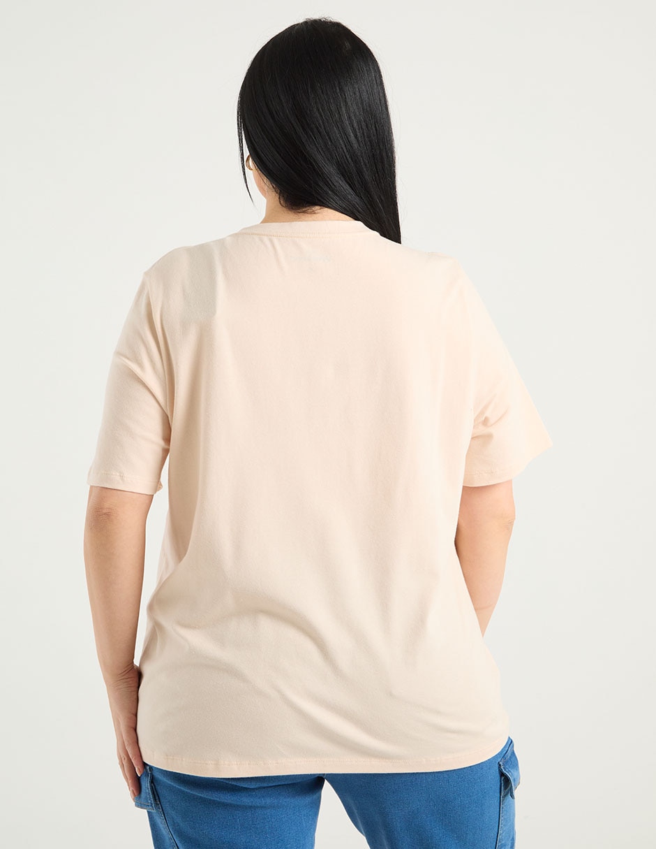 Playera manga corta Weekend Plus cuello V para mujer