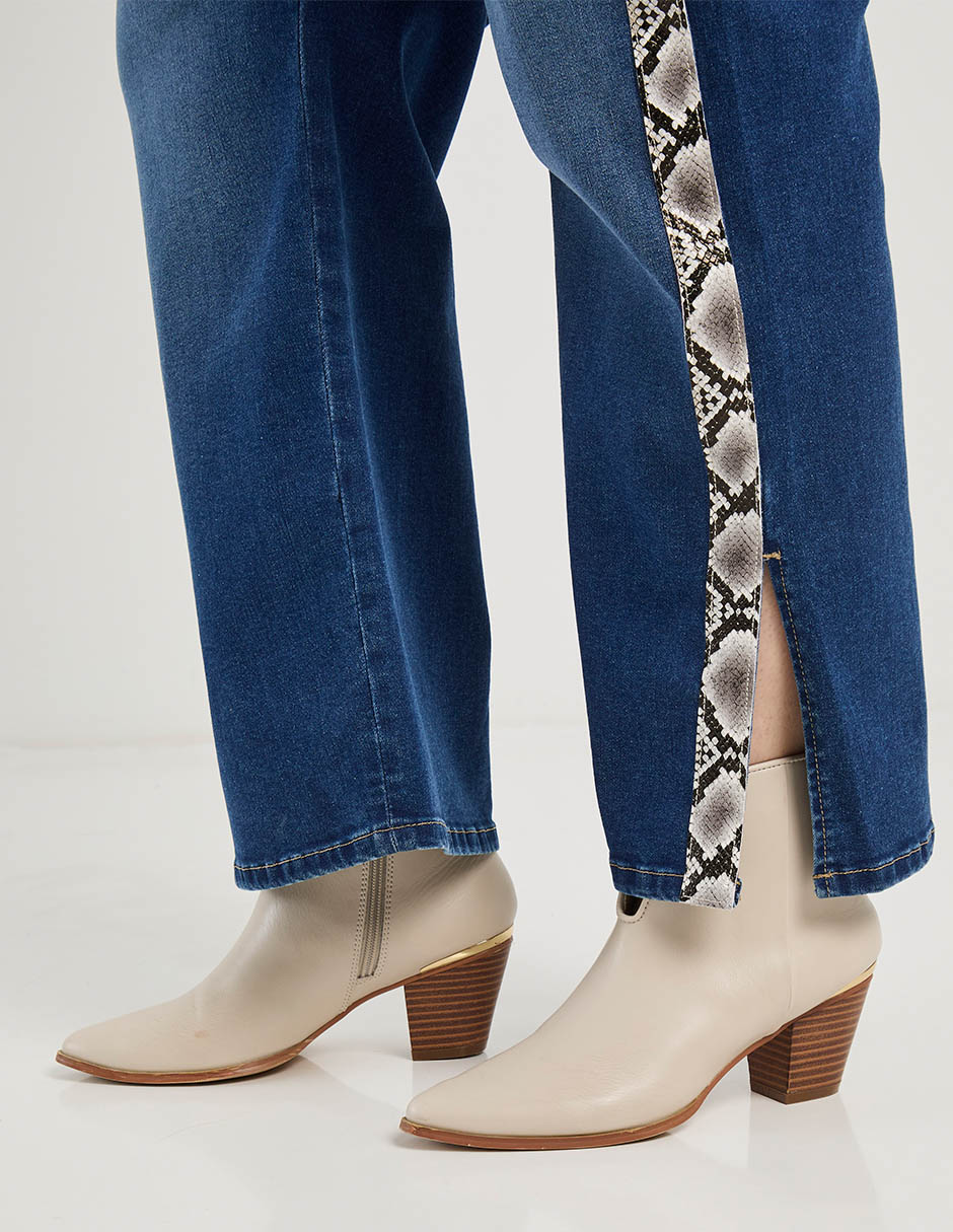Jeans amplio cintura para mujer 5