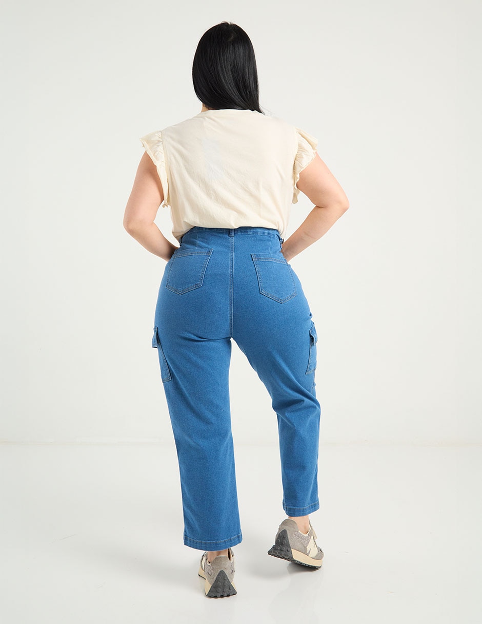 Jeans relaxed straight para mujer 6