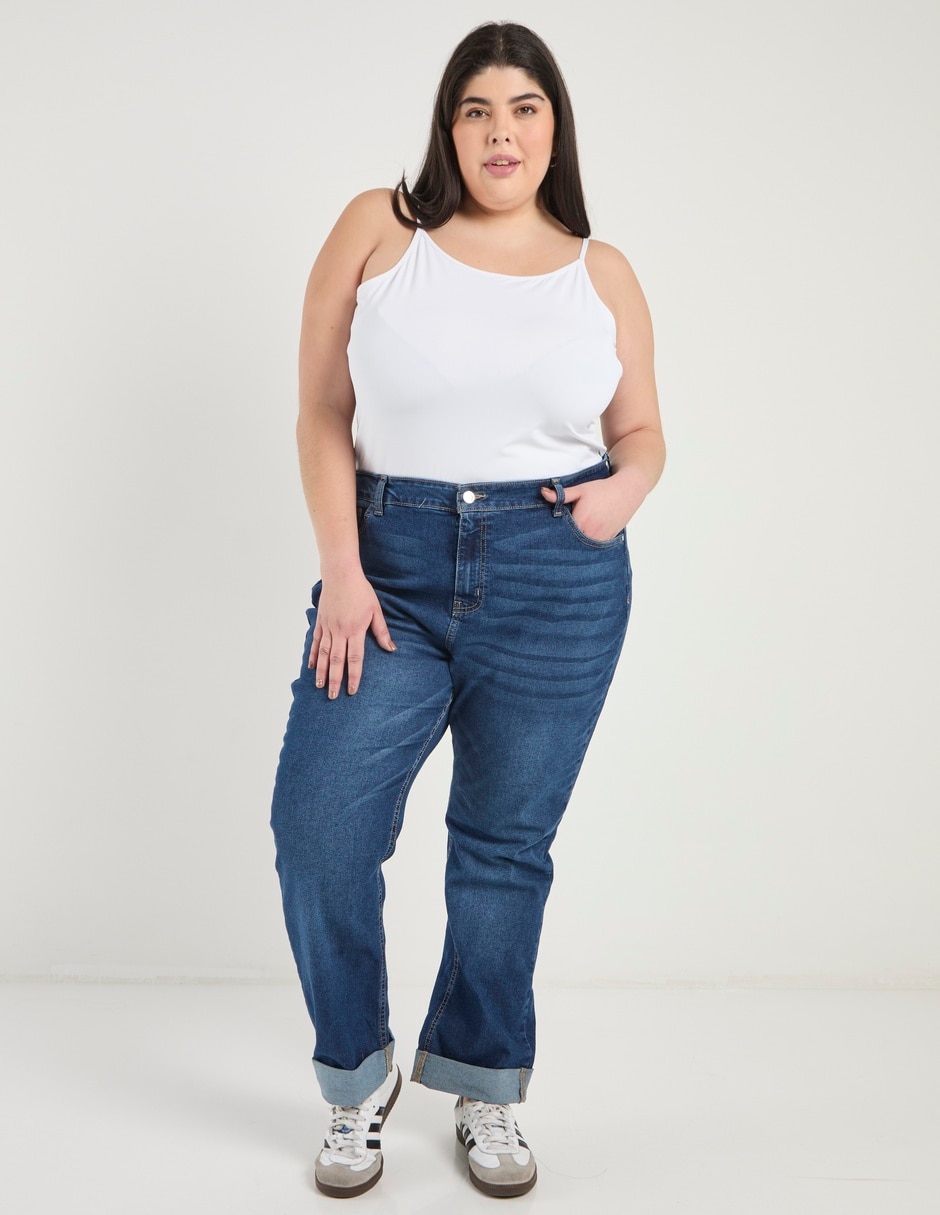 Jeans straight cintura para mujer 2