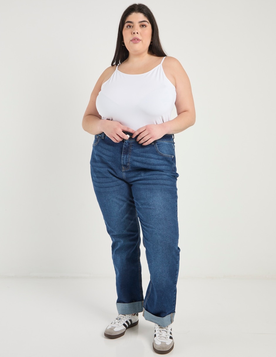 Jeans straight cintura para mujer 3
