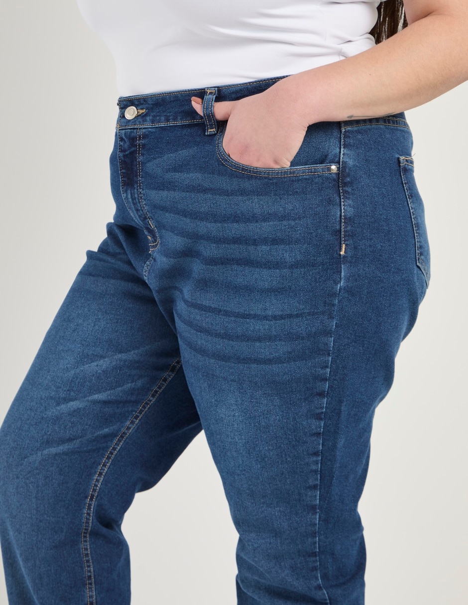 Jeans straight cintura para mujer 4