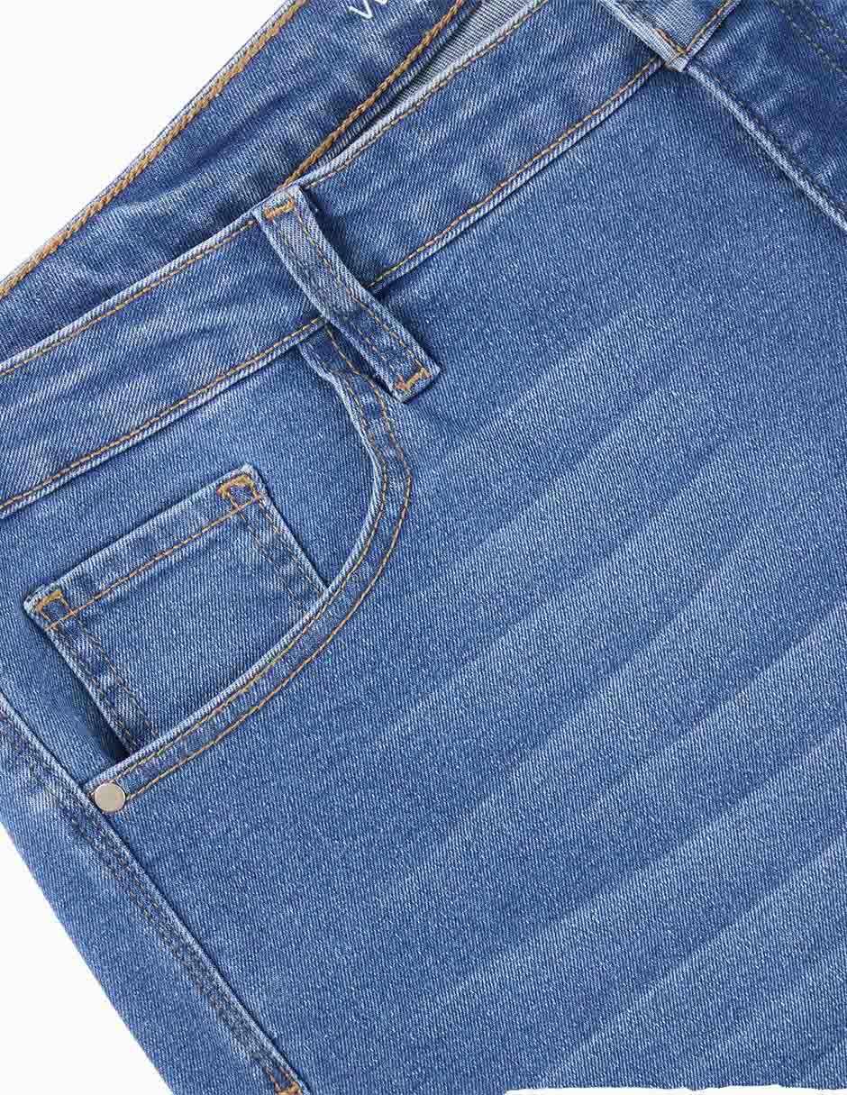 Jeans straight cintura media para mujer 5