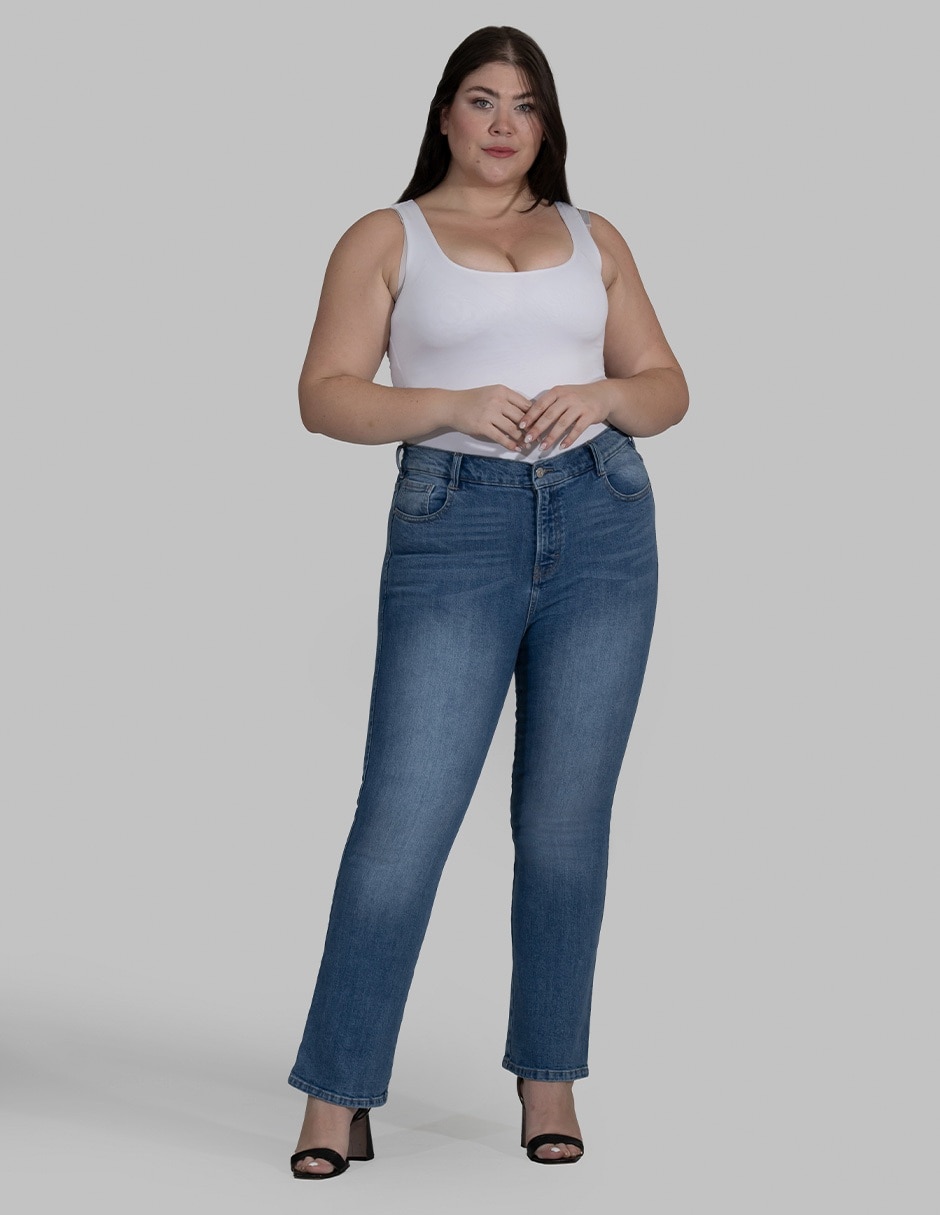 Jeans straight para mujer 3