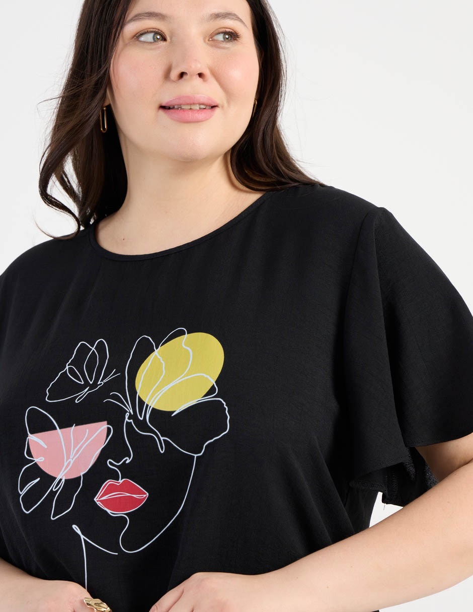 Blusa manga al codo para mujer 4