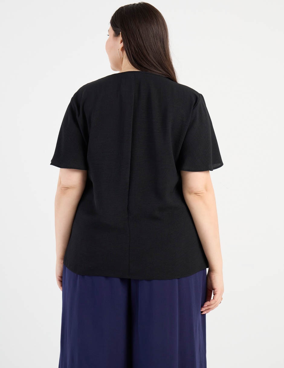 Blusa manga al codo para mujer 6