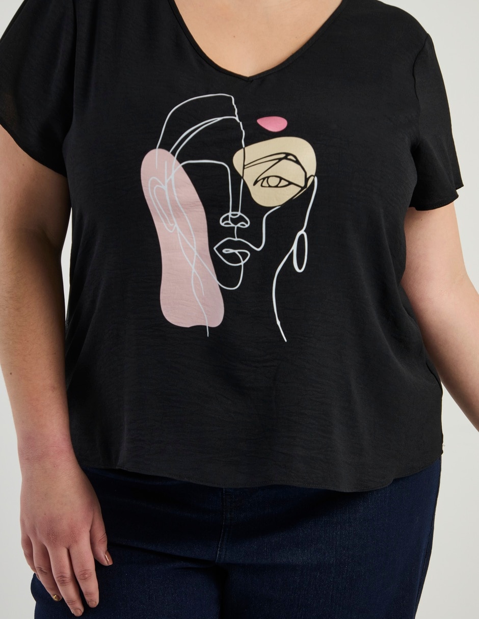 Blusa manga corta para mujer 4