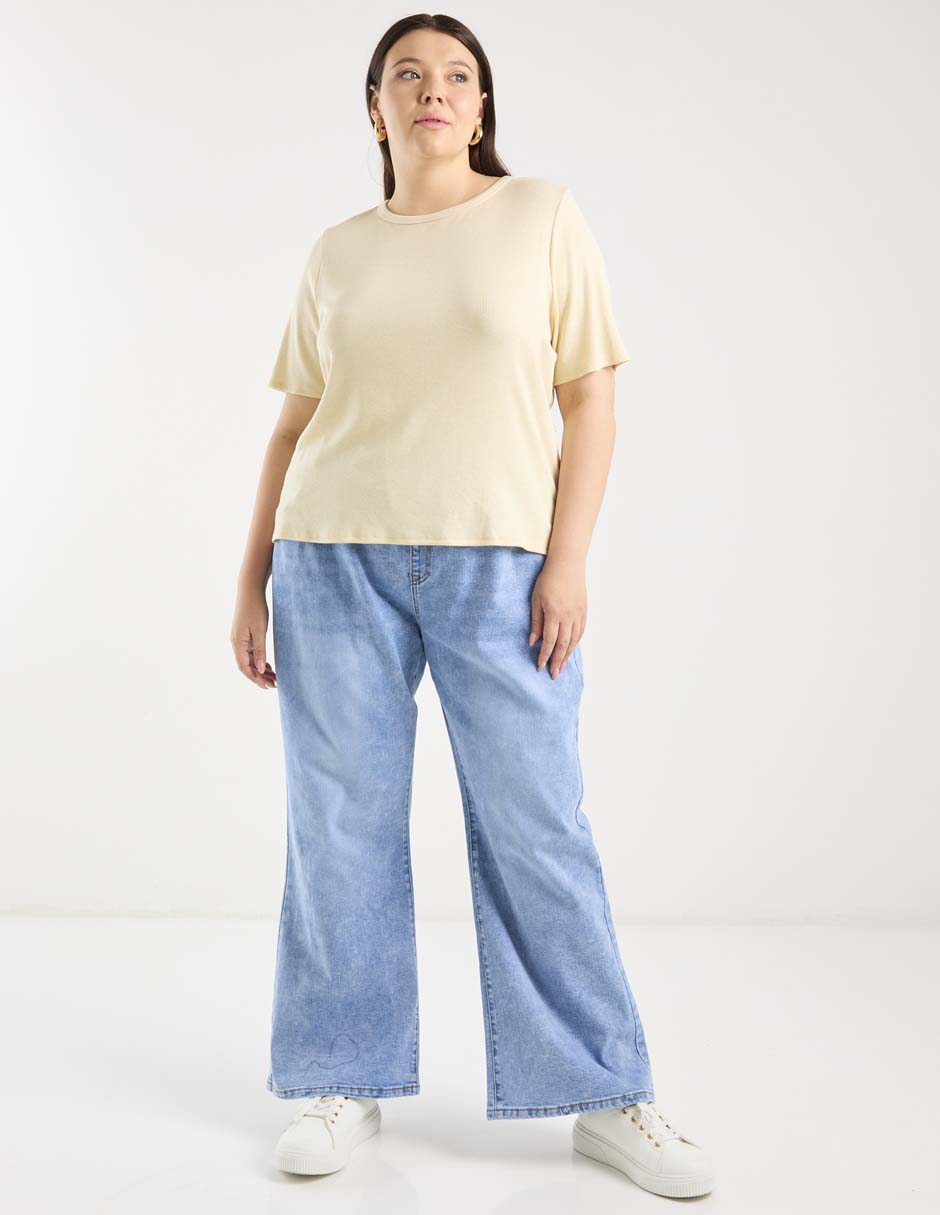 Playera manga corta cuello redondo para mujer 3