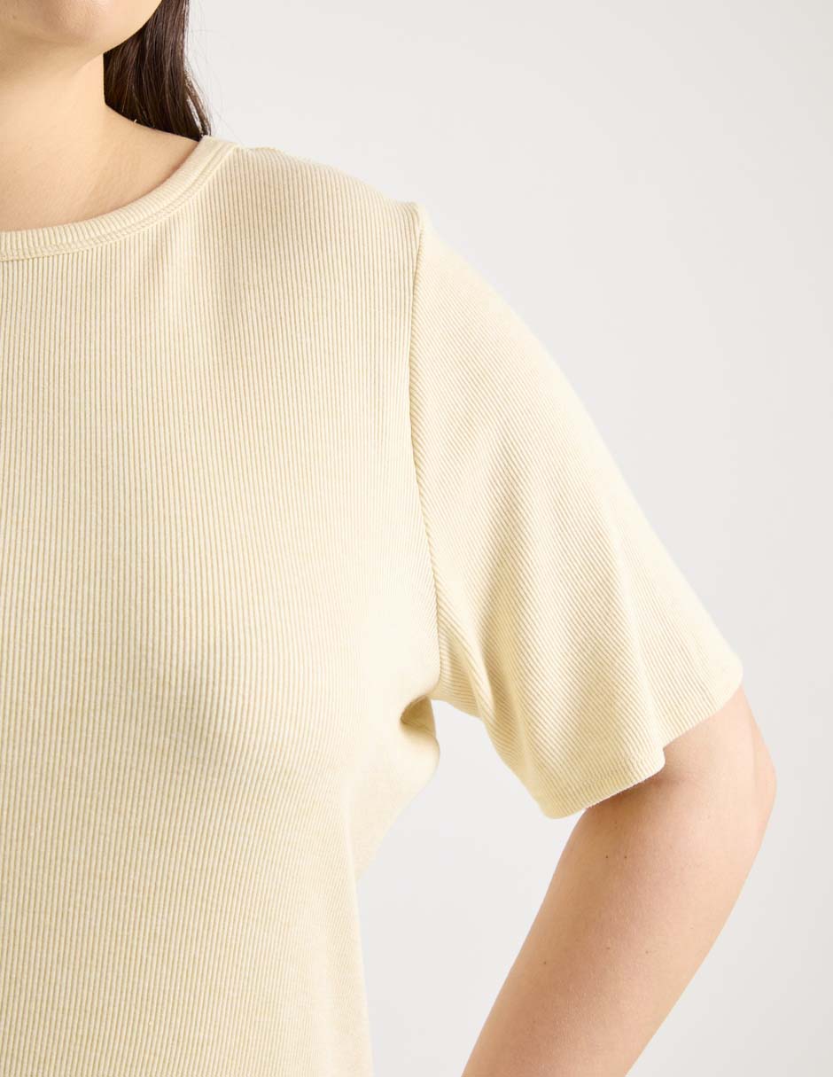 Playera manga corta cuello redondo para mujer 4