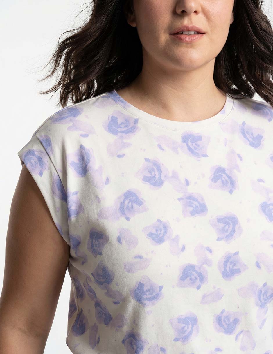 Playera cuello redondo para mujer 4
