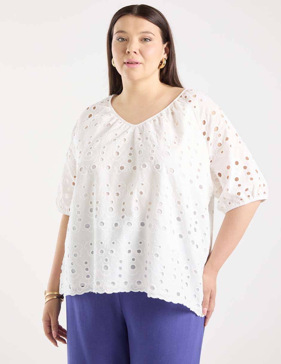 Blusa manga al codo para mujer 2