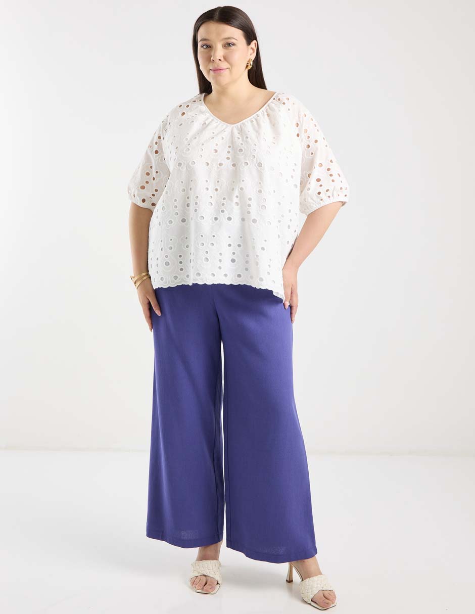 Blusa manga al codo para mujer 3