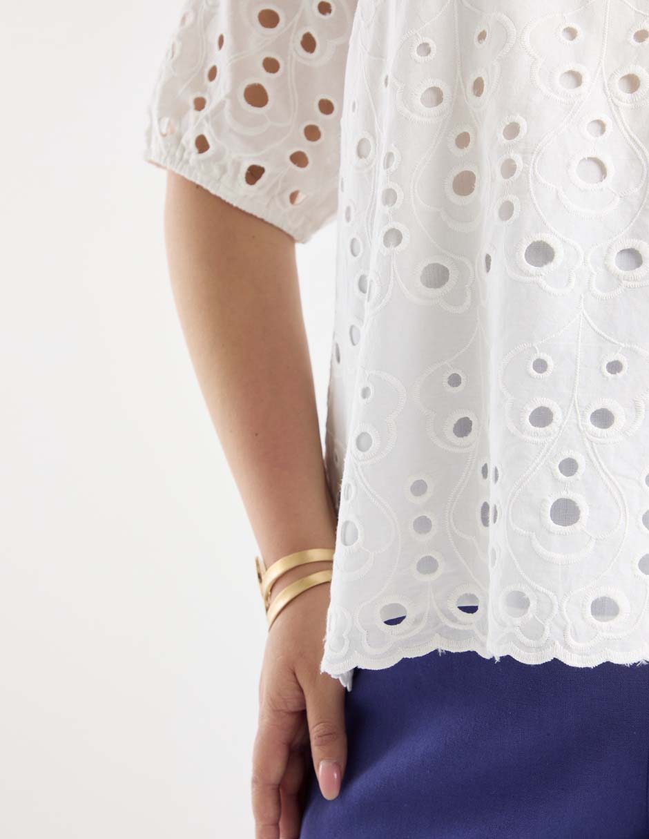 Blusa manga al codo para mujer 4