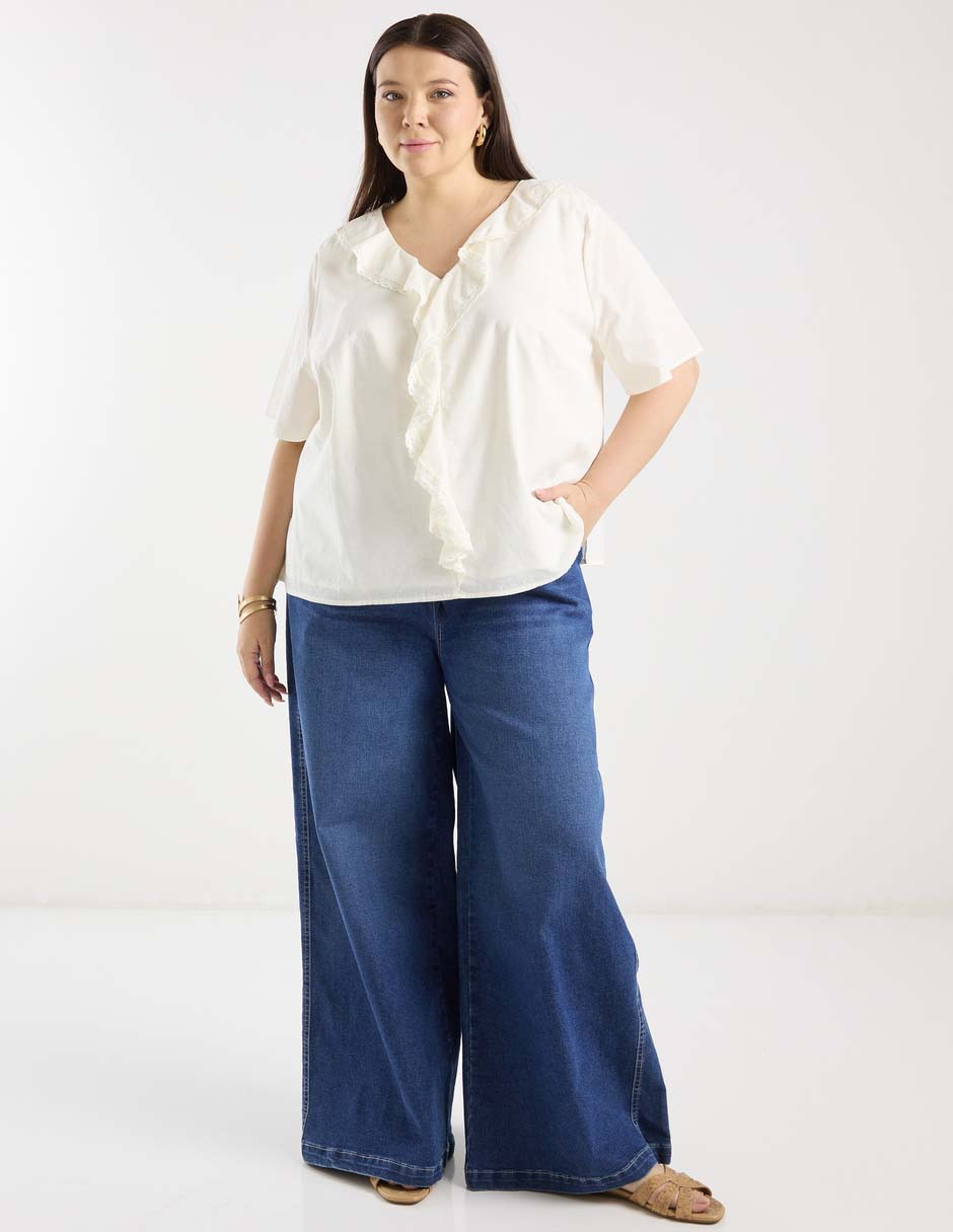 Blusa manga al codo para mujer 3