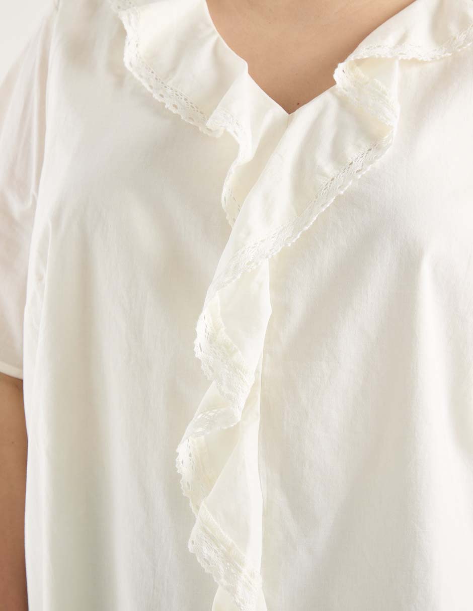 Blusa manga al codo para mujer 4