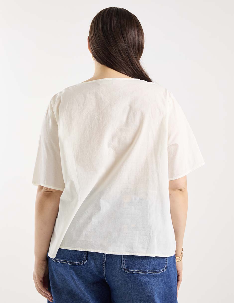 Blusa manga al codo para mujer 6