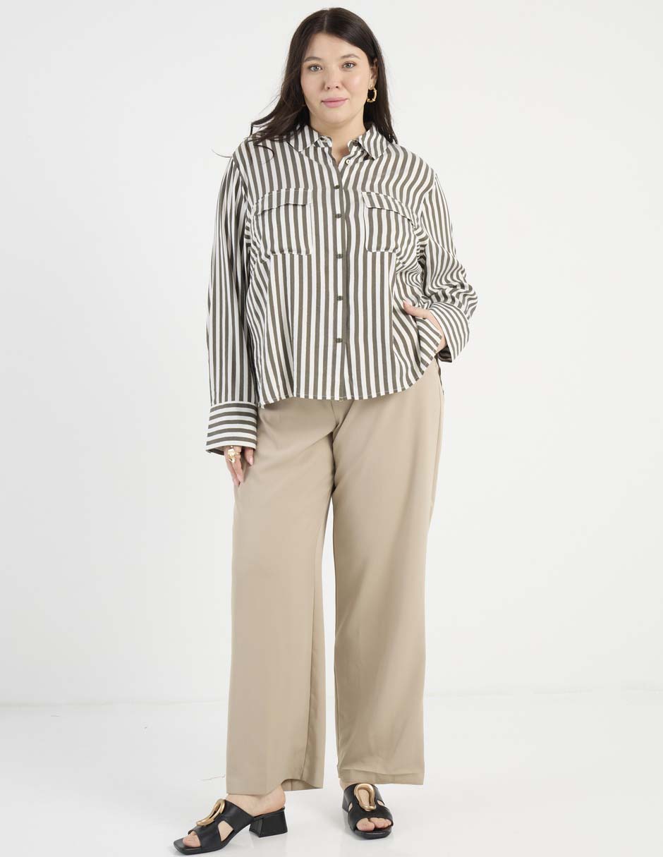 Blusa camisera manga larga para mujer 3