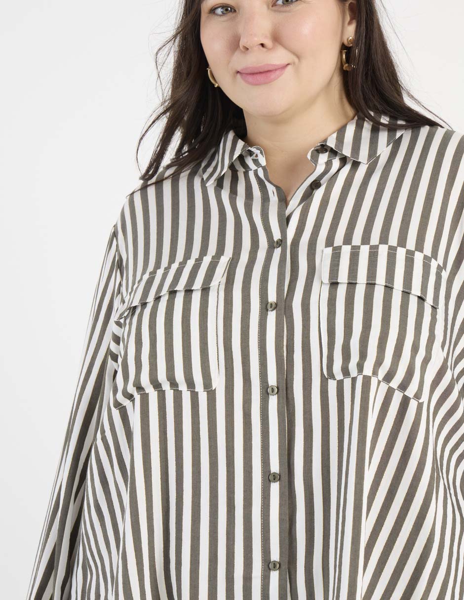 Blusa camisera manga larga para mujer 4