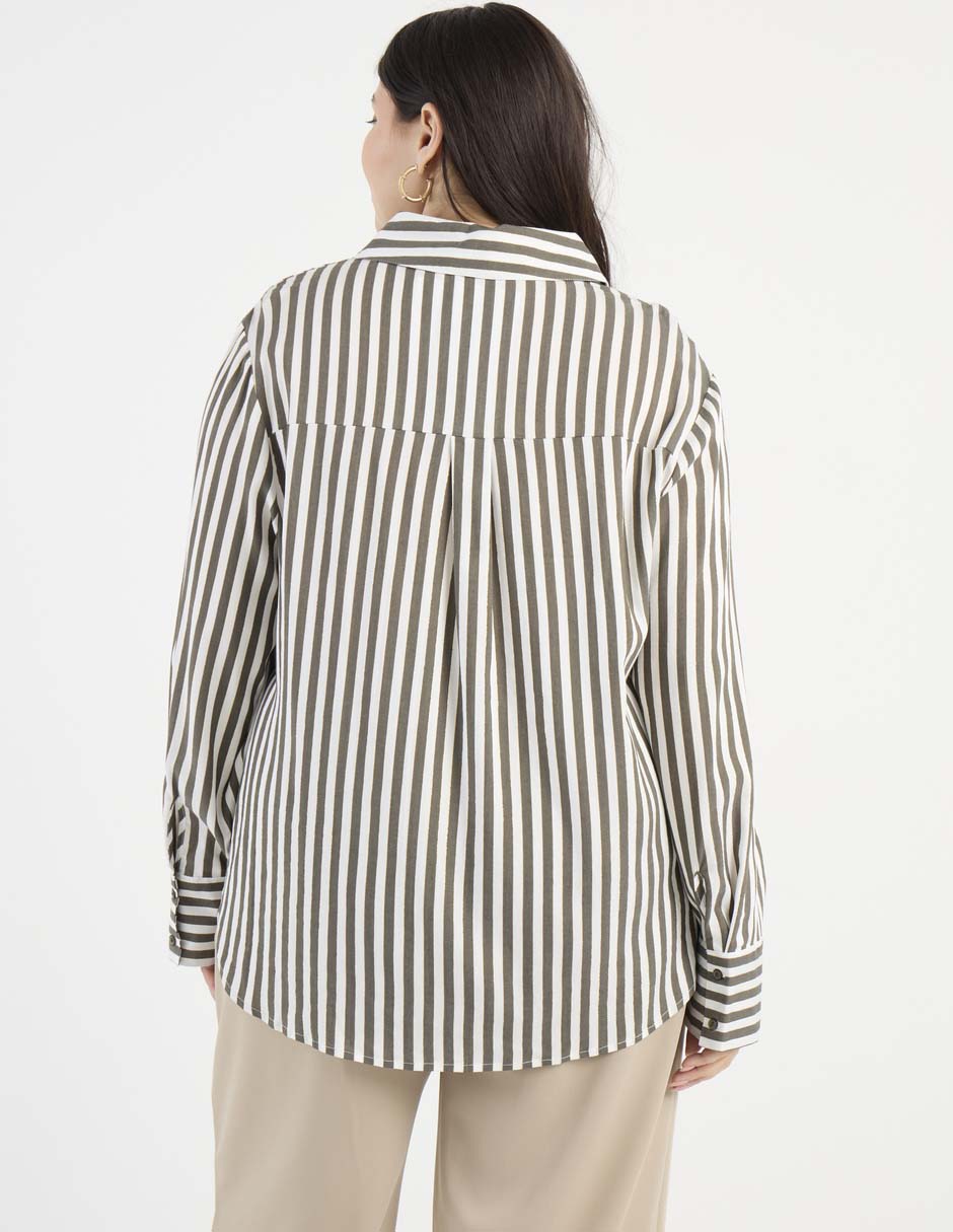 Blusa camisera manga larga para mujer 6