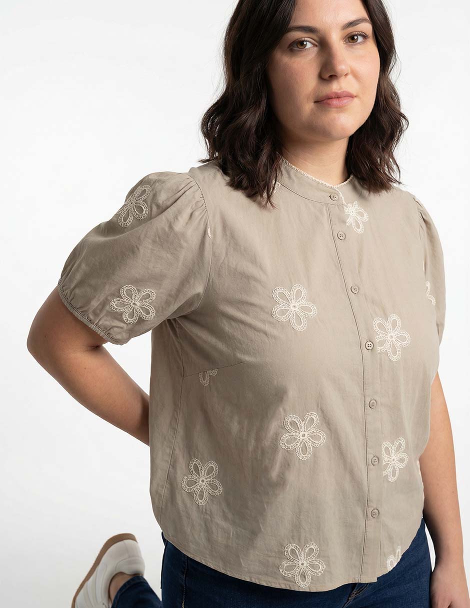 Blusa manga corta para mujer 4