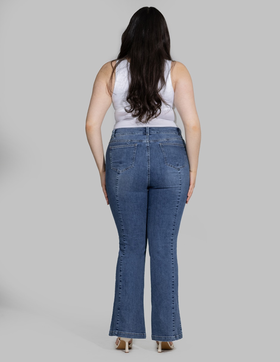 Jeans bota cintura alta para mujer 2