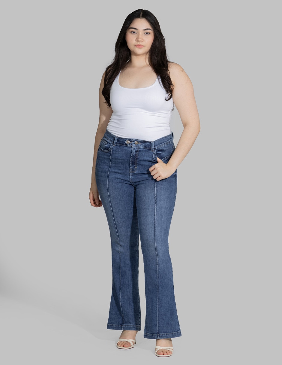 Jeans bota cintura alta para mujer 3